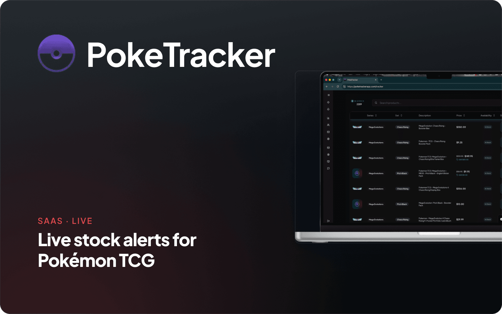 PokeTracker mockup